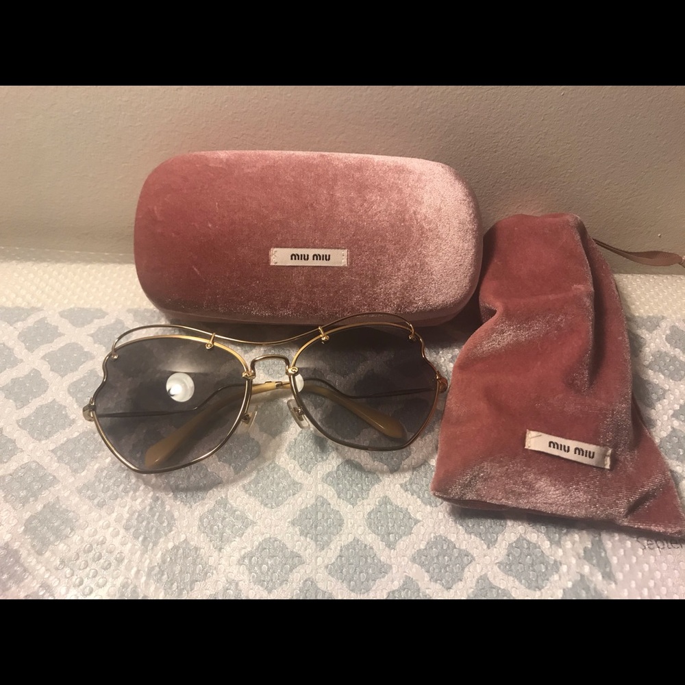 Miu Miu 65MM Waved Sunglasses